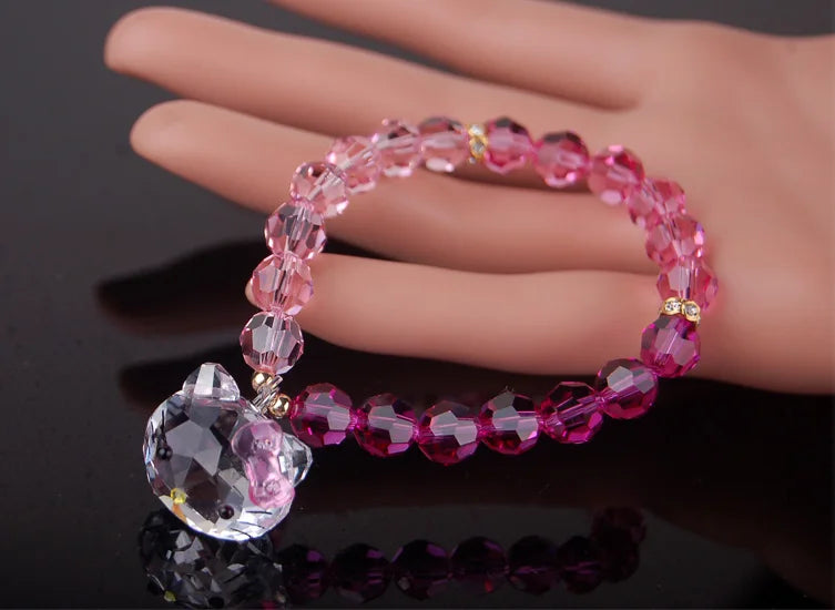 Kawaii Hello Kitty Crystal Bracelet