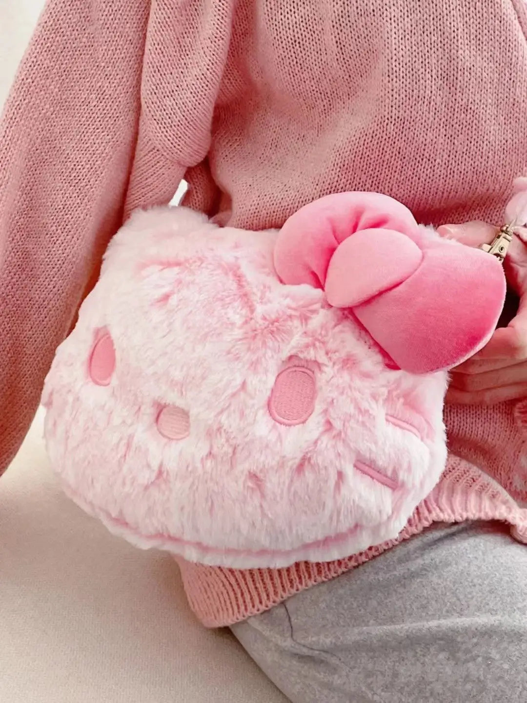 Kawaii Hello Kitty Pink Plush Bag