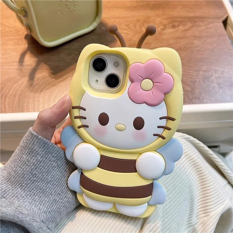Kawaii Hello Kitty Honey Bee iPhone Case Kawaii Hello Kitty Honey Bee iPhone Case