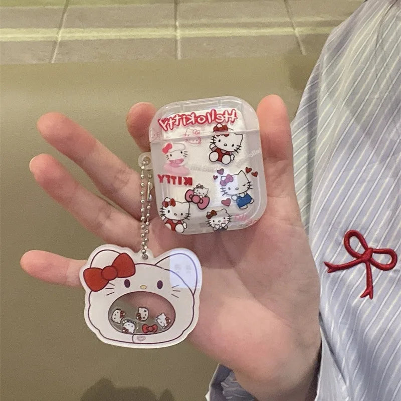 Kawaii Hello Kitty Transparent AirPods Case