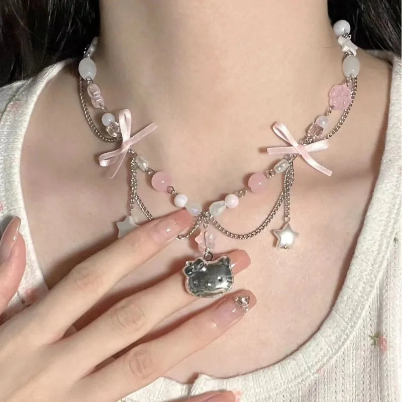 Kawaii Hello Kitty Beaded Necklace - KAWAII LULU
