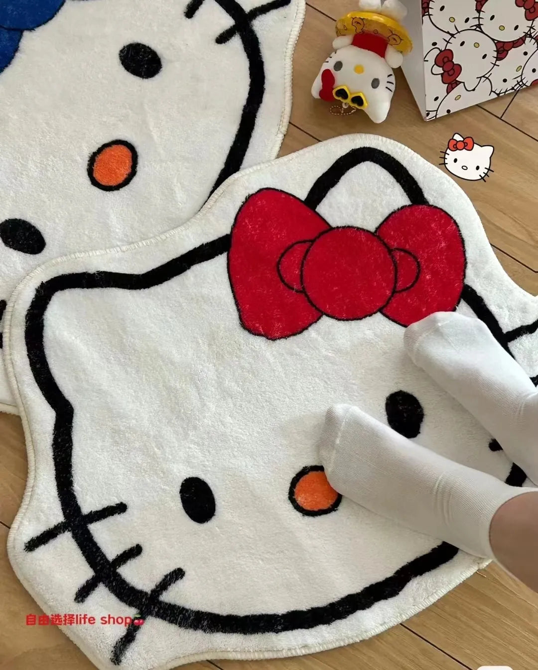 Kawaii Hello Kitty Plush Floor Mat - KAWAII LULU