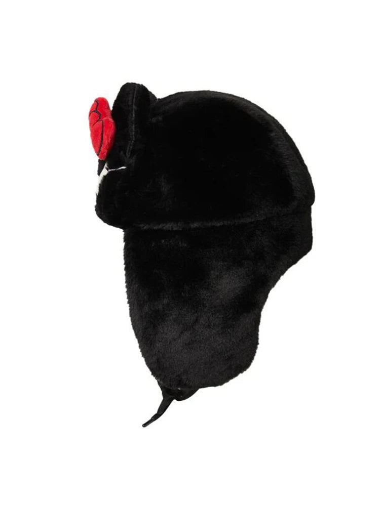 Kawaii Hello Kitty x Spider-Man Ushanka Hat (Black) - KAWAII LULU