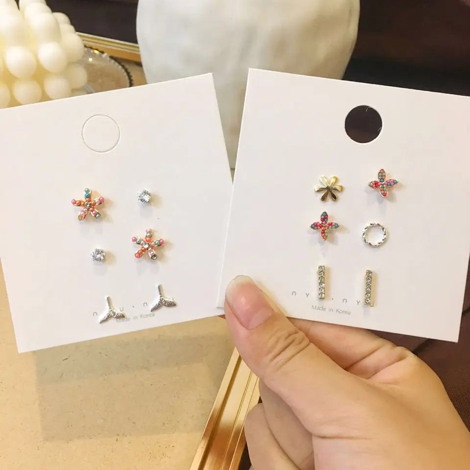 Kawaii Hello Kitty Earrings Set