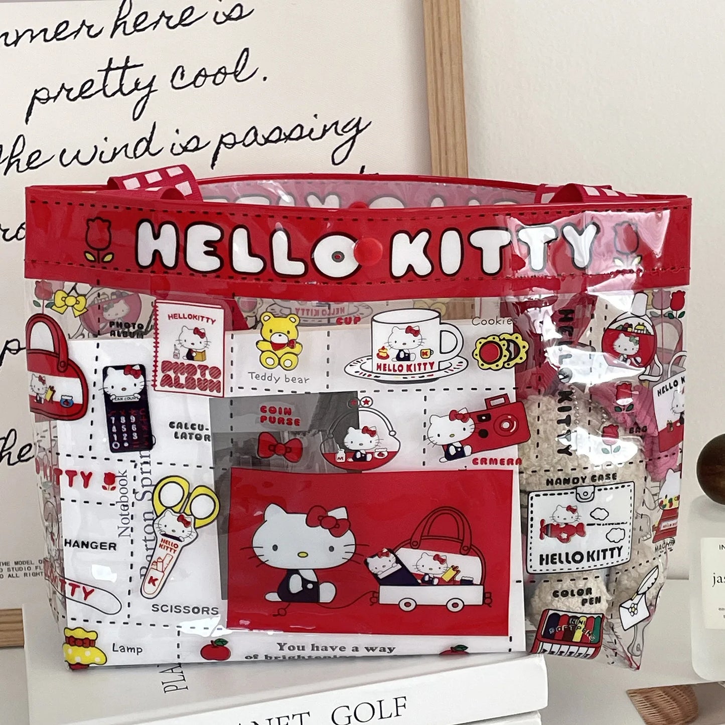 Kawaii Hello Kitty Transparent Storage Bag