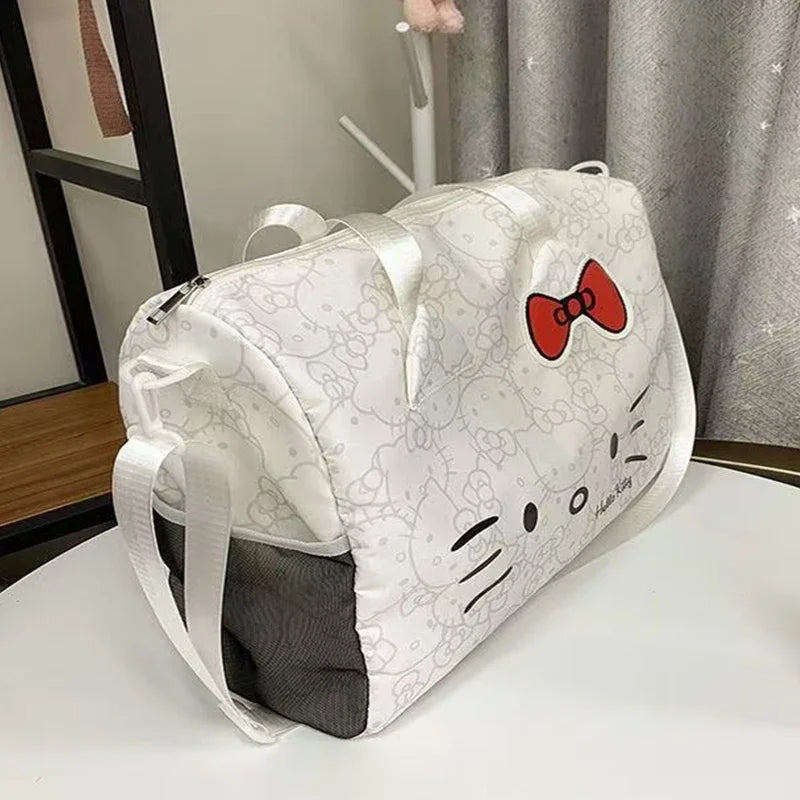 Kawaii Bow Kitty Travel Duffle Bag