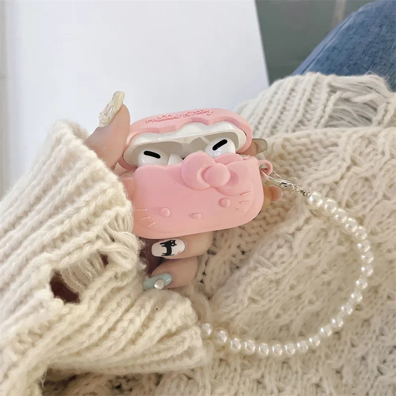 Kawaii Hello Kitty Pink AirPods Case