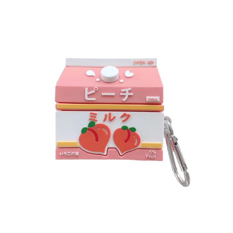 Kawaii Peach Milk AirPods Case