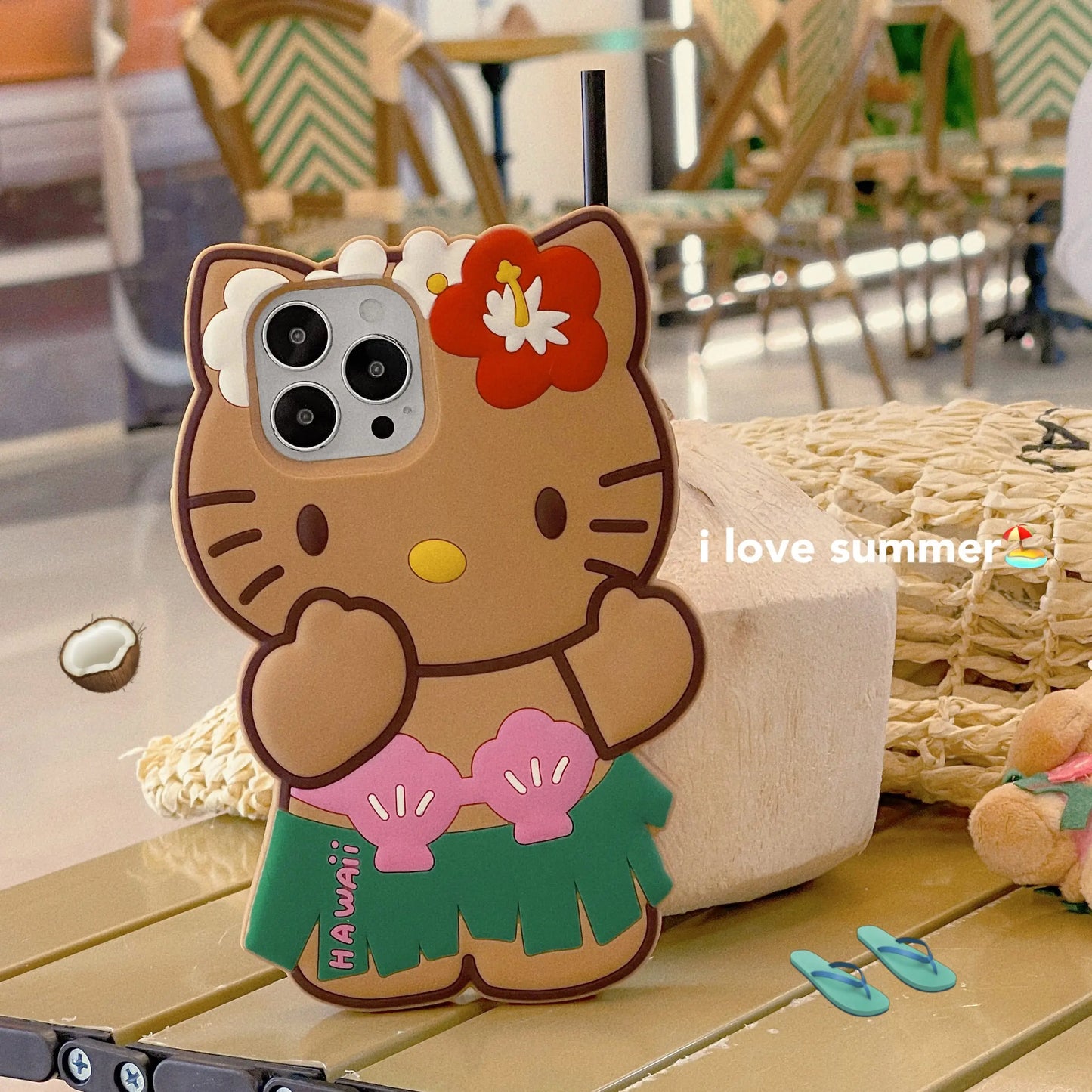 Kawaii Hawaiian Hello Kitty iPhone Case