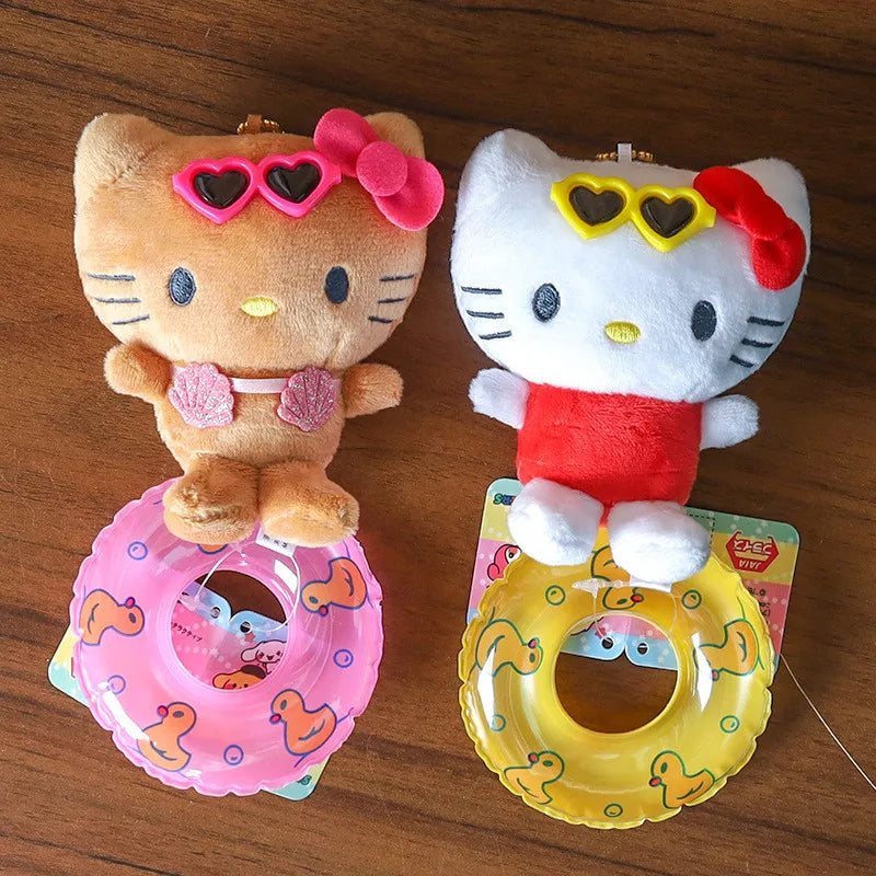 Kawaii Hello Kitty Doll Keychain with Swim Ring