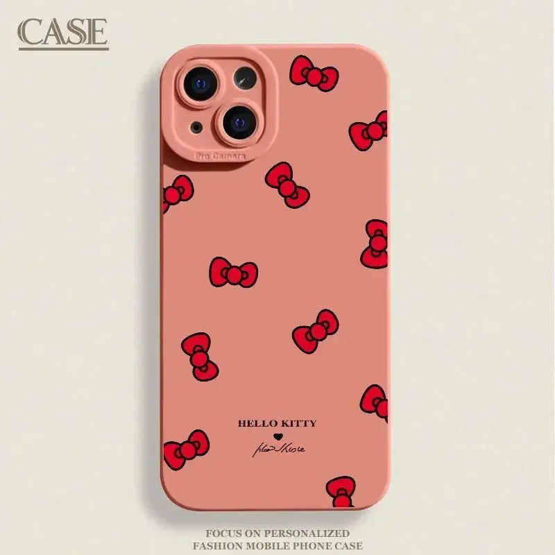 Kawaii Kitty Bow iPhone Case
