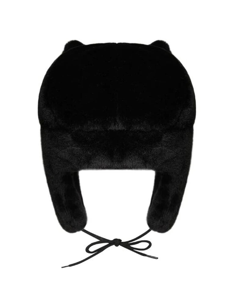 Kawaii Hello Kitty x Spider-Man Ushanka Hat (Black) - KAWAII LULU