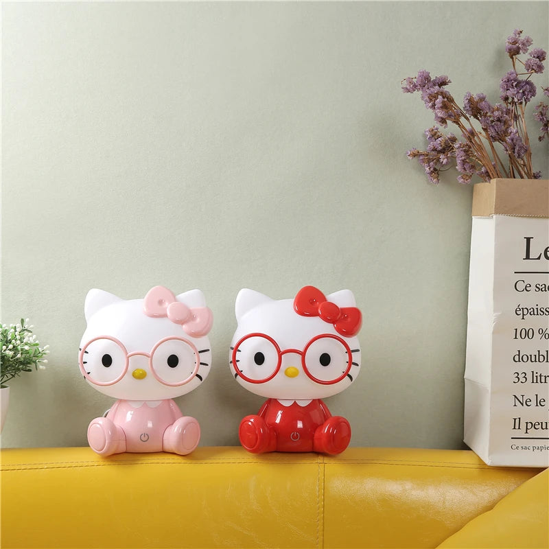Kawaii Hello Kitty With Glasses Touch Night Lamp