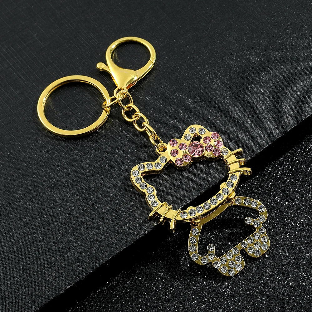 Kawaii Sparkle Kitty Keychain Charm