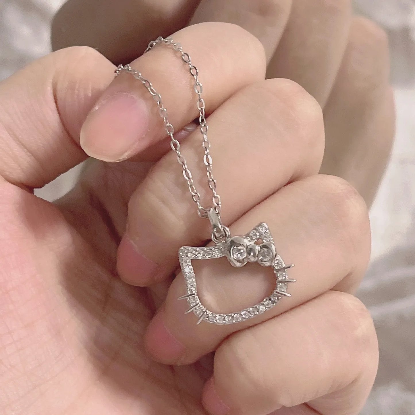 Kawaii Hello Kitty Necklace & Ring