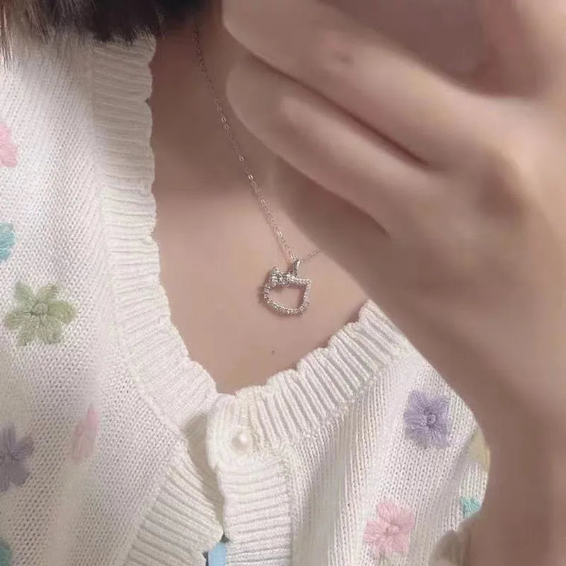 Kawaii Hello Kitty Necklace & Ring