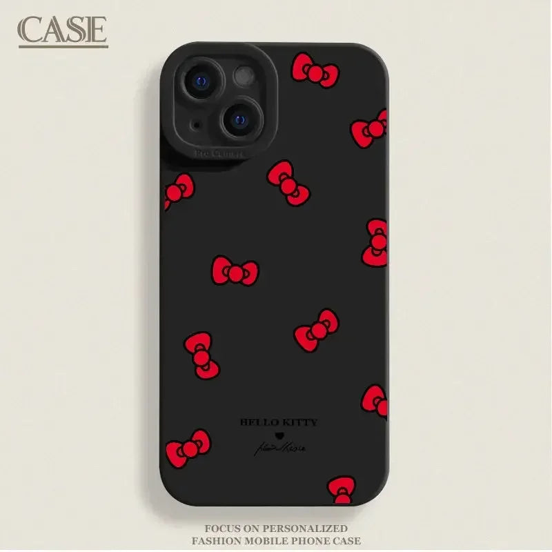 Kawaii Kitty Bow iPhone Case