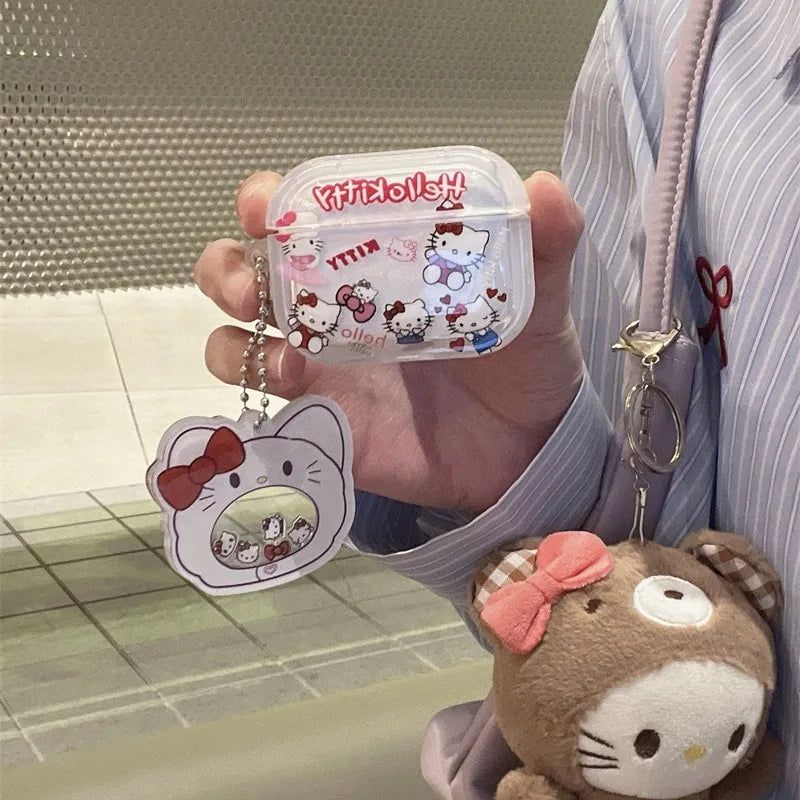 Kawaii Hello Kitty Transparent AirPods Case