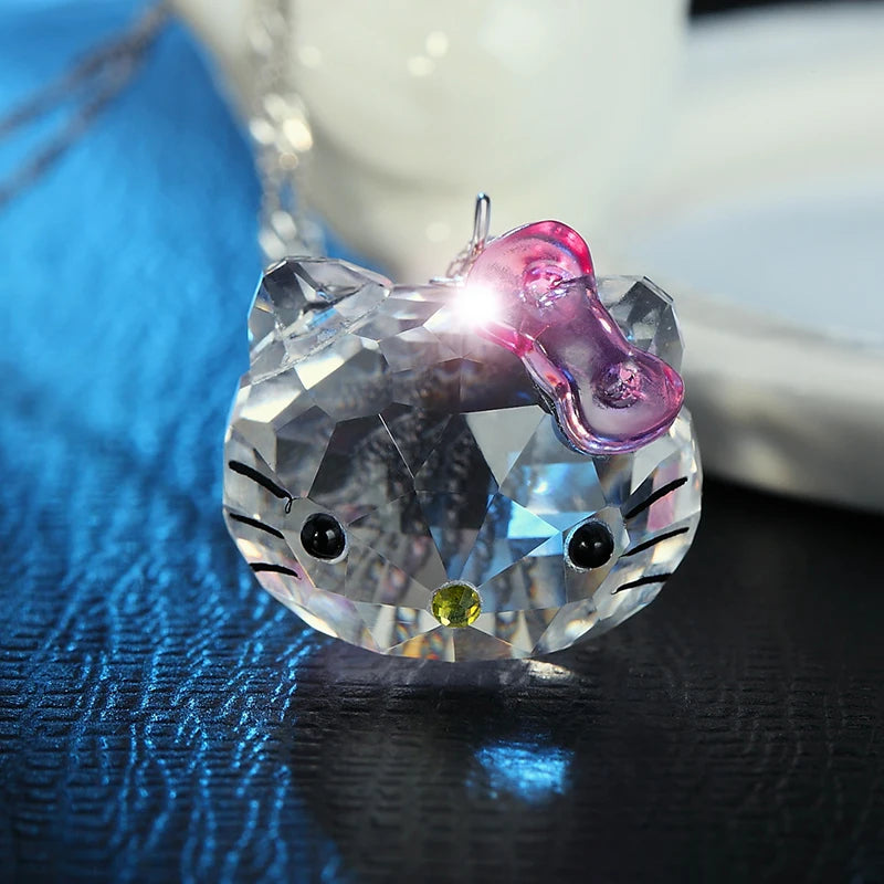 Kawaii Hello Kitty Crystal Necklace