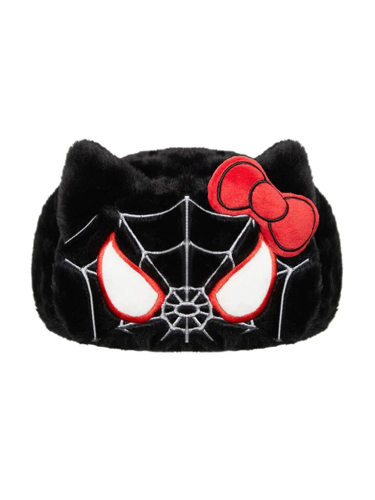 Kawaii Hello Kitty x Spider-Man Ushanka Hat (Black) - KAWAII LULU