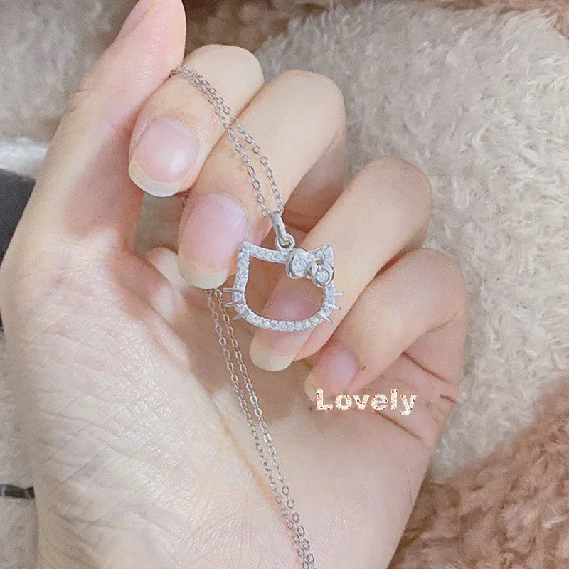 Kawaii Hello Kitty Necklace & Ring