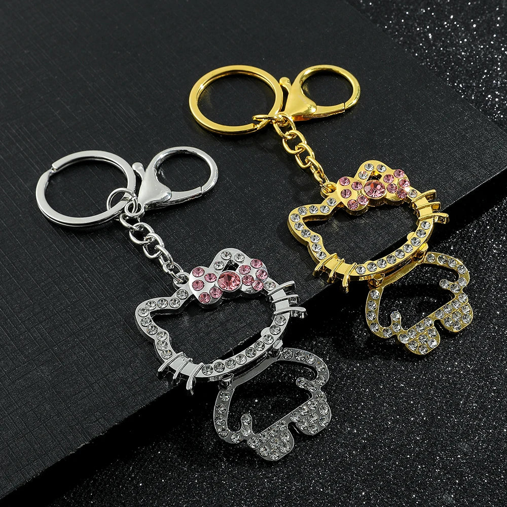 Kawaii Sparkle Kitty Keychain Charm