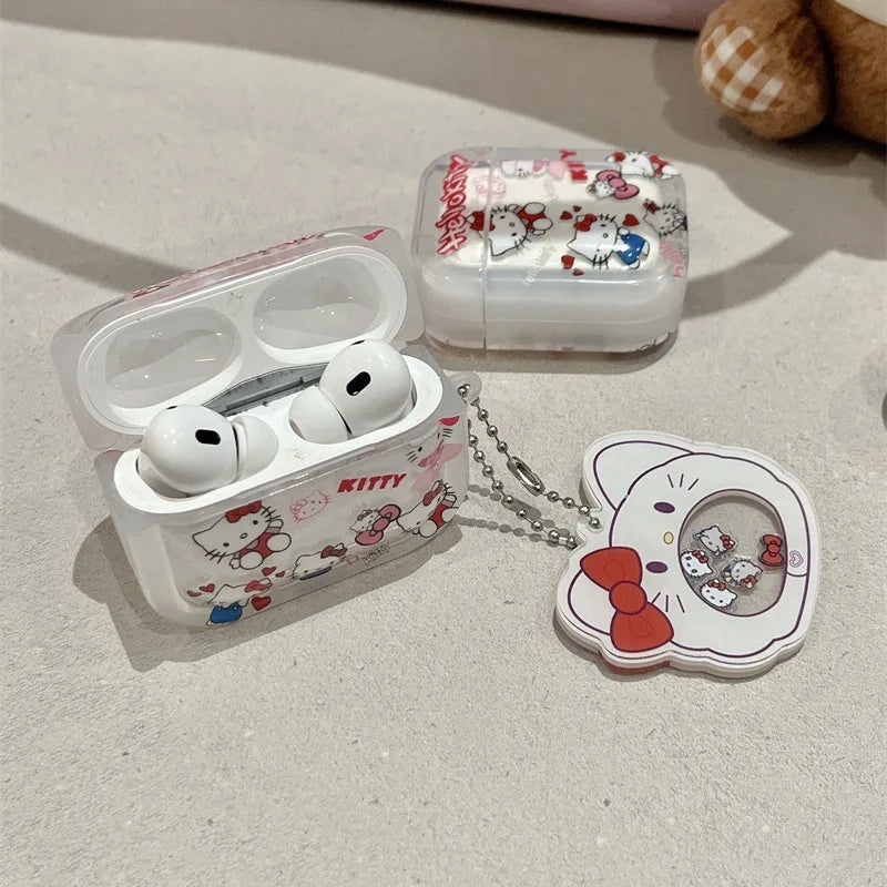 Kawaii Hello Kitty Transparent AirPods Case