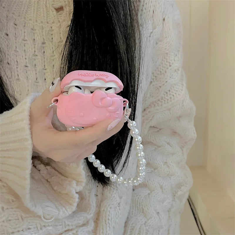 Kawaii Hello Kitty Pink AirPods Case