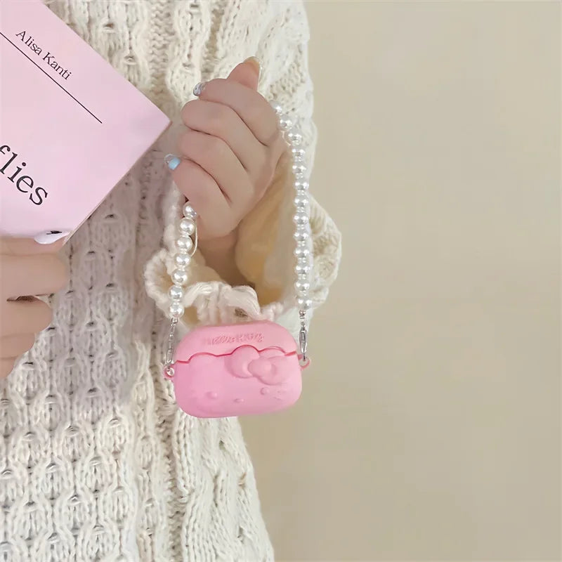 Kawaii Hello Kitty Pink AirPods Case