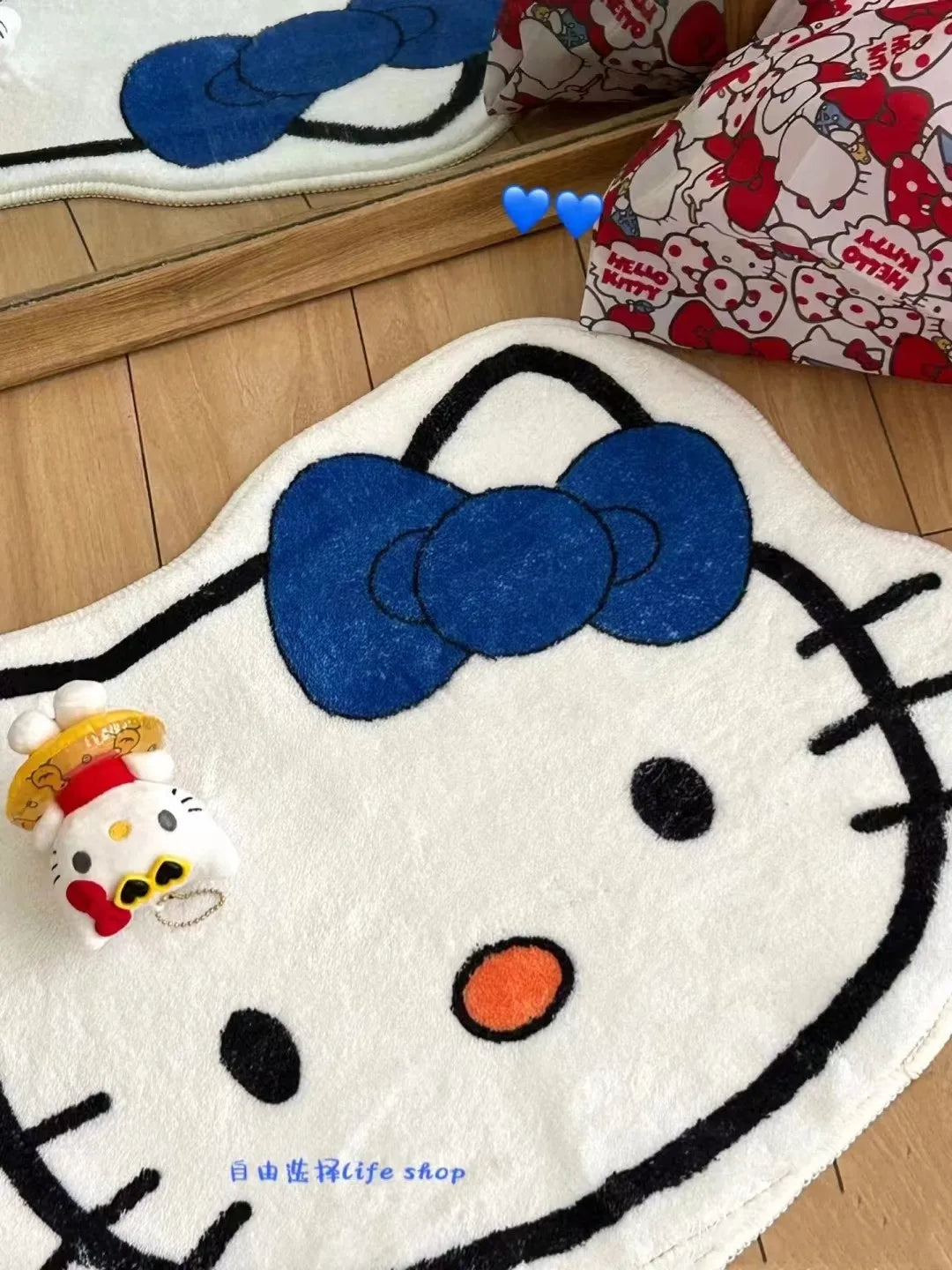 Kawaii Hello Kitty Plush Floor Mat - KAWAII LULU