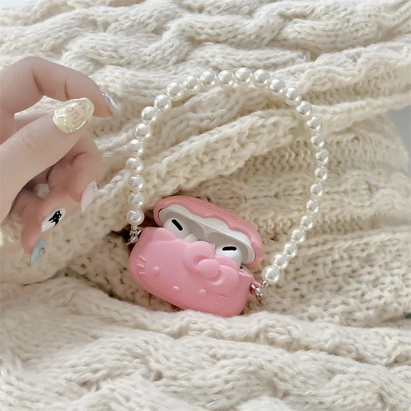 Kawaii Hello Kitty Pink AirPods Case