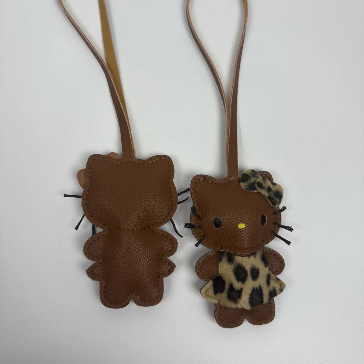 Kawaii Hello Kitty Leather Leopard Bag Charm