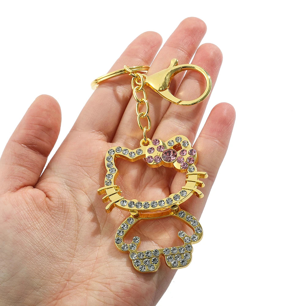 Kawaii Sparkle Kitty Keychain Charm