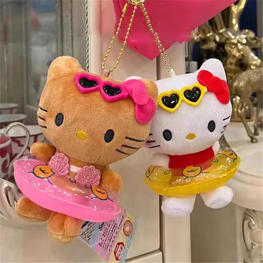 Kawaii Hello Kitty Doll Keychain with Swim Ring