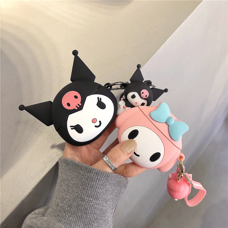 Kawaii Silicone AirPods Case Kuromi & My Melody - KAWAII LULU