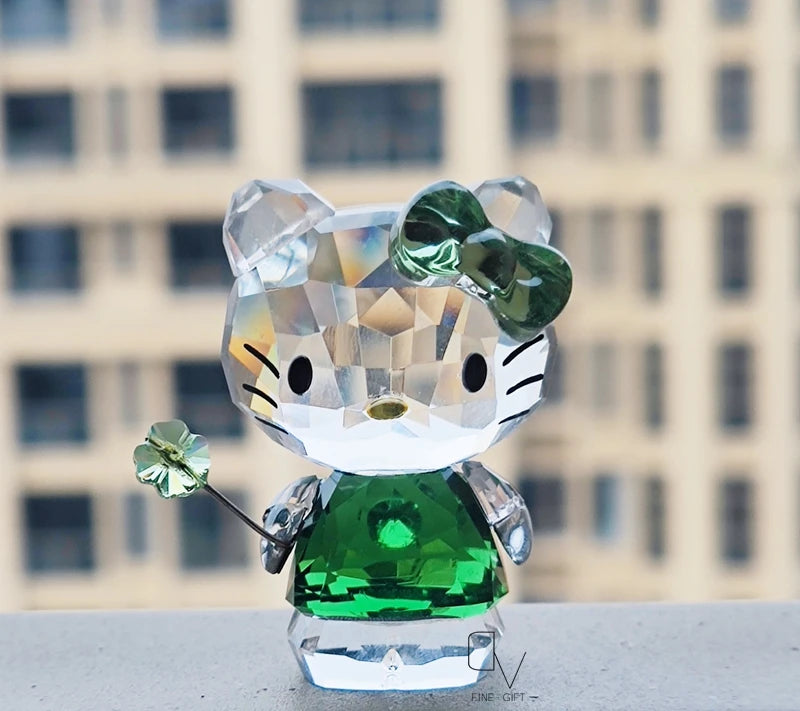 Kawaii Hello Kitty Crystal Figure for Decoration - KAWAII LULU