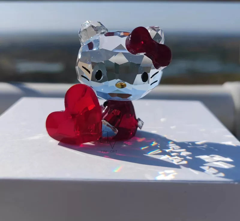 Kawaii Hello Kitty Crystal Figure for Decoration - KAWAII LULU