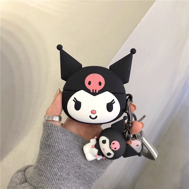 Kawaii Silicone AirPods Case Kuromi & My Melody - KAWAII LULU
