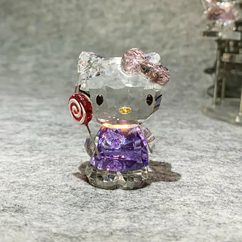 Kawaii Hello Kitty Crystal Figure for Decoration - KAWAII LULU
