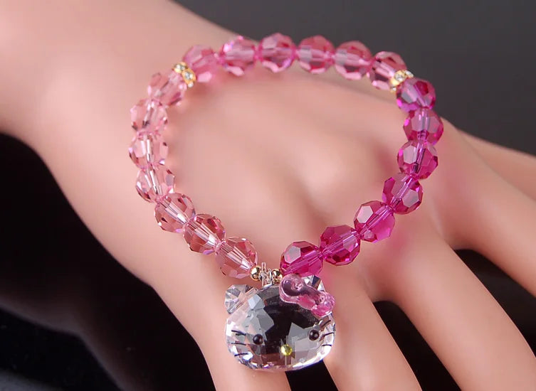 Kawaii Hello Kitty Crystal Bracelet