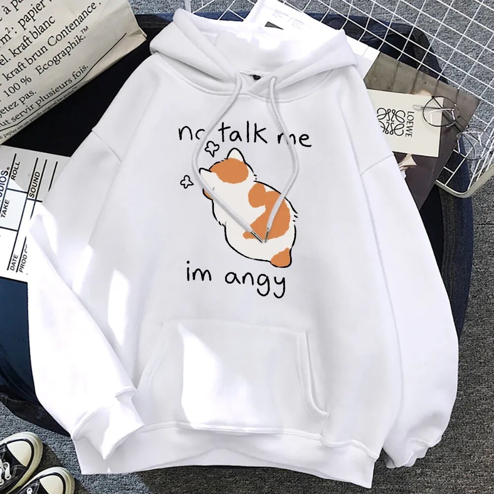 Kawaii Angry Cat Hoodie - KAWAII LULU