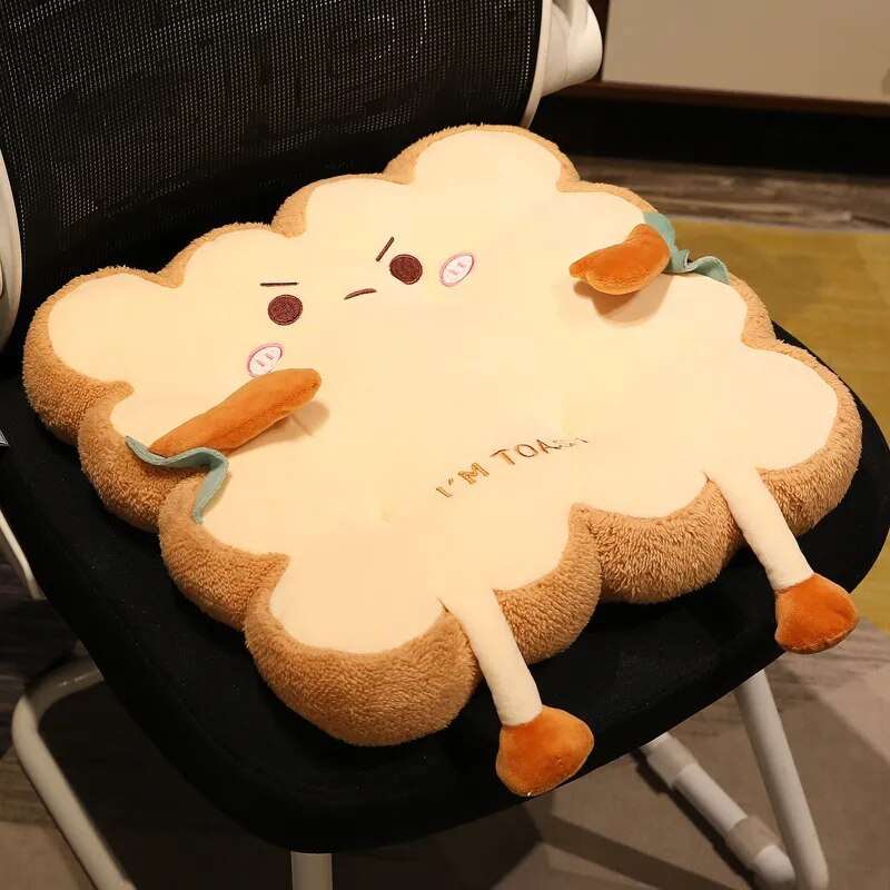 Kawaii Bread Toast Plush Cushion - KAWAII LULU