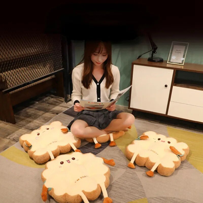 Kawaii Bread Toast Plush Cushion - KAWAII LULU