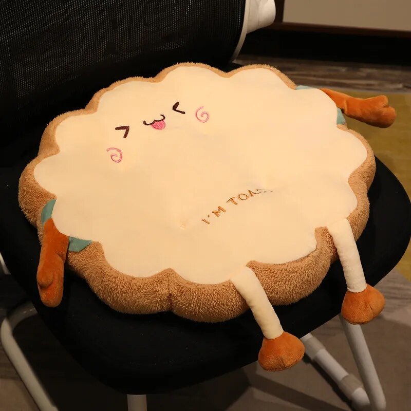 Kawaii Bread Toast Plush Cushion - KAWAII LULU