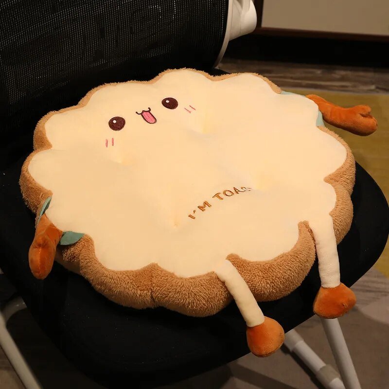 Kawaii Bread Toast Plush Cushion - KAWAII LULU