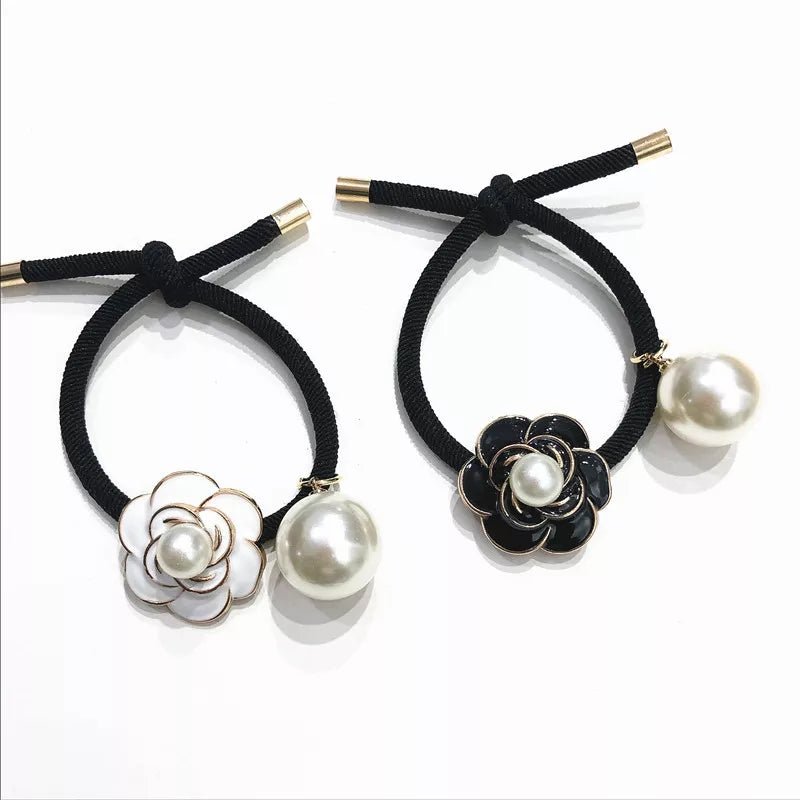 Kawaii Camellia Pearl Hair Ring - KAWAII LULU