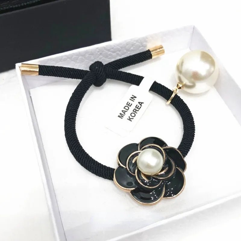 Kawaii Camellia Pearl Hair Ring - KAWAII LULU