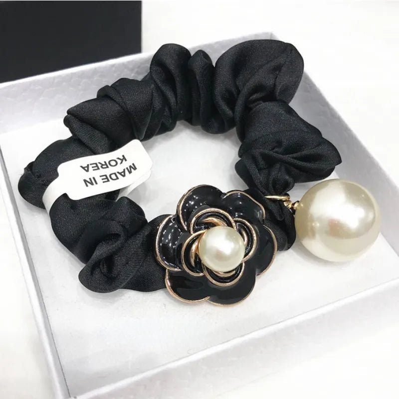 Kawaii Camellia Pearl Hair Ring - KAWAII LULU