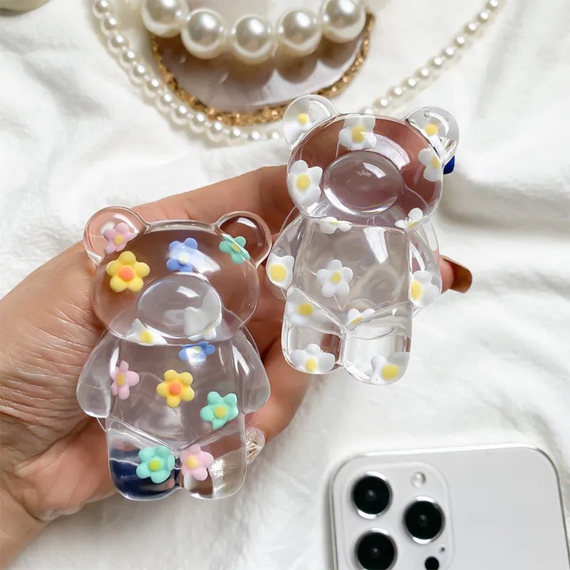 Kawaii Floral Bear Doll Mobile Phone Griptok - KAWAII LULU