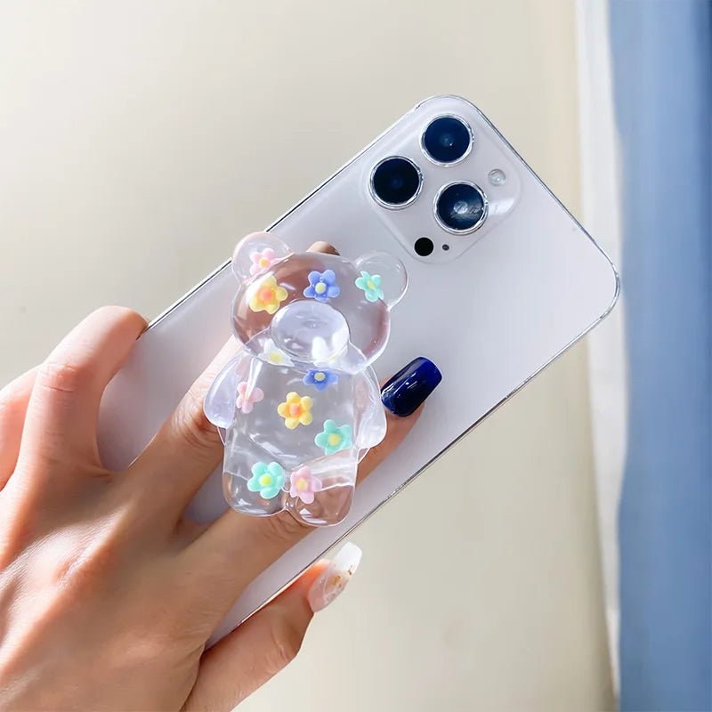 Kawaii Floral Bear Doll Mobile Phone Griptok - KAWAII LULU